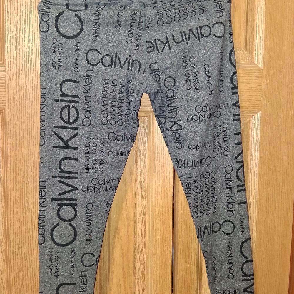 Calvin Klein Kids Charcoal Logo Leggings